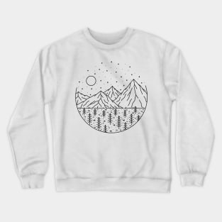 Mountain and Tree Crewneck Sweatshirt